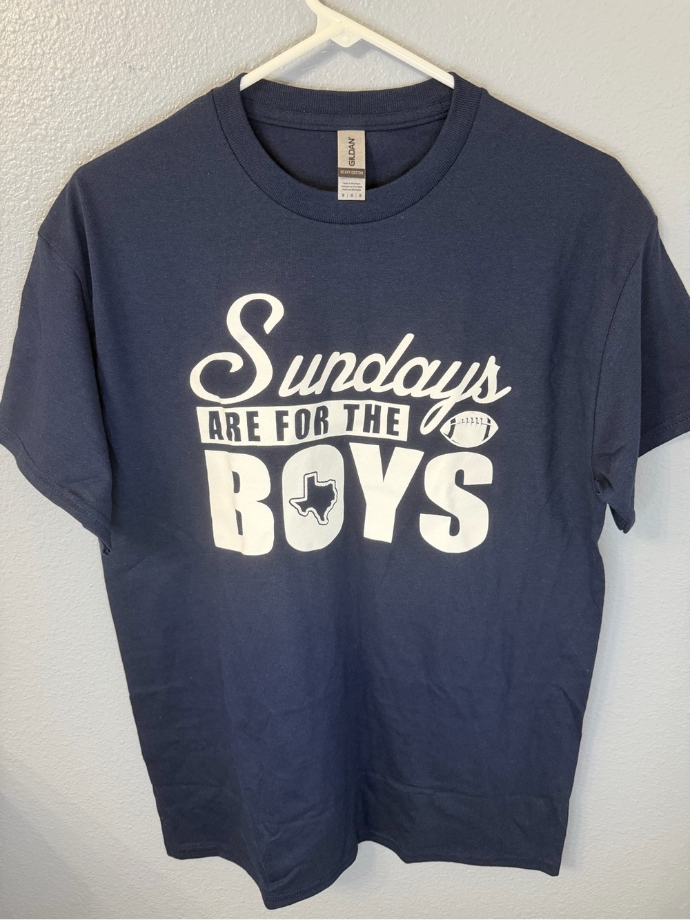 Gildan Navy 'Sundays Are For The Boys' Graphic Tee